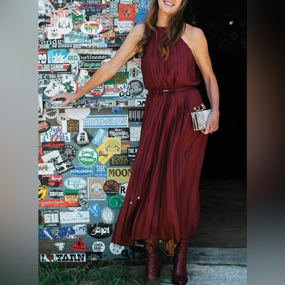 Tibi Mendini Silk Twill Pleated Dress 00 or XS - Picture 3 of 8